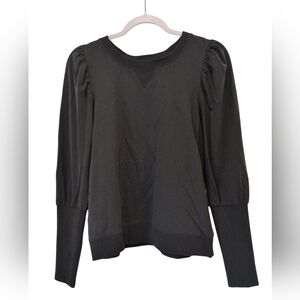Another Love Black Puff Sleeve Sweatshirt